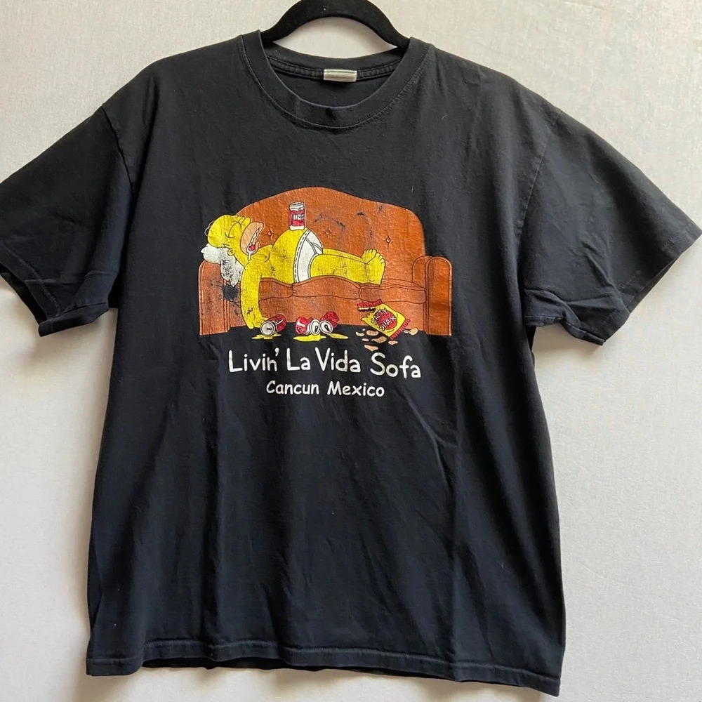 Vintage Reef Bart Simpson Graphic T Shirt Sz L